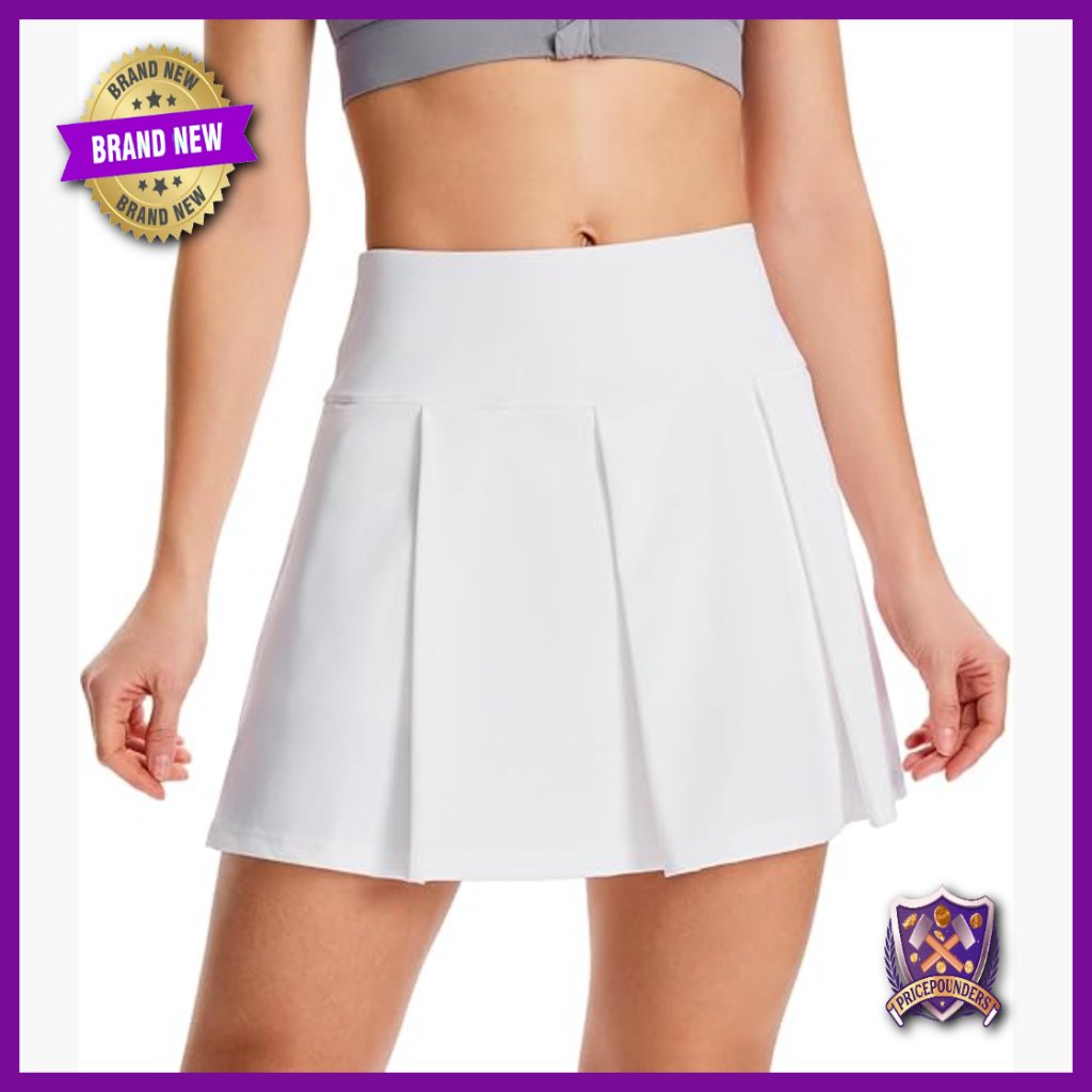 Women's 15.5" Pleated Tennis Skort With Built-In Shorts, Upf 50+